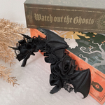 ハロウィン～黒薔薇デビルちゃんカチューシャ～ ペット用アクセサリー ペット用カチューシャ ペット用ヘアアクセサリー ローズ 小悪魔 魔女 死神 お化け 吸血鬼 ヴァンパイア 犬 猫 撮影会 インスタ