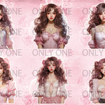 コラージュシート　PINK GIRL ①  デザインペーパー