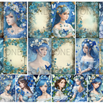 コラージュシート　FAIRY BLUE　 デザインペーパー