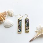 ✨再販✨シェルのレクタングルピアス／イヤリング
