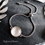 20mm🐍Basilisk【バジリスク】ブレスレット/python shedding scales bracelet/白蛇の脱皮殻を封入したアクセサリー/KakeraPlants