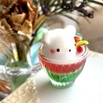 321＊シロクマさんのスイーツ　スイカ＊　ミニチュアドリンク　シルバニア　ねんどろいど　ドールハウス　夏　ミニチュアスイーツ