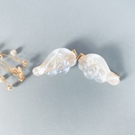 天使の羽のヘアクリップ　空色ver.