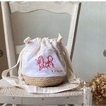 teshi...様専用ページです。アンティーク赤monogram刺繍ショルダーバッグ