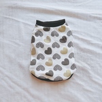 【スムース】ハートのお花畑のタンクトップ(ラメ入り)/ブラック