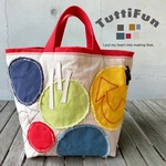tuttifun＊赤の持ち手のmaru⤴︎バッグ
