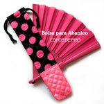 アバニコケース 黒×ピンク　(水玉）NO.5