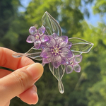 【10/31まで  引越しありがとうセール】桔梗と蝶々🦋‪💜ポニーフック🪝