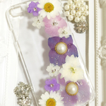 キラキラ押し花＊iPhoneケース