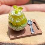 ミニチュアフード☆メロン丸ごと！メロンゼリー♪