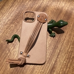miko351717さまオーダー⭐️持ち手ベルト付きの可愛い革スマホケース　スマホバンド　ハンドベルト