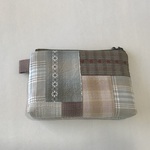 先染め布を組み合わせたやさしい、味のあるポーチ #1