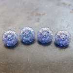 No.652 西ドイツ ヴィンテージ ガラスボタン 4個セット 13mm ハンドメイド ヨーロッパ 一点物 蚤の市 古いボタン ボタンピアス ボタンイヤリング ボタンアクセサリー 