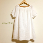 リネン　ふんわりチュニック（white）