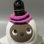 LOVOT　やわらかMINIカンカン帽（ピンク×ネイビー）