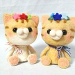 【i様オーダー品】花冠の茶トラ・茶白にゃんこ