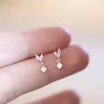 揺れるピアス ハート 小さい かわいい ピアス  小さめ シンプル 小ぶり 定番 オフィス 華奢 通勤 ゴールド