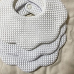 white waffle bib