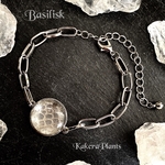 〖再販〗22mm🐍Basilisk【バジリスク】ブレスレット/python shedding scales bracelet/白蛇の脱皮殻を封入したアクセサリー/KakeraPlants