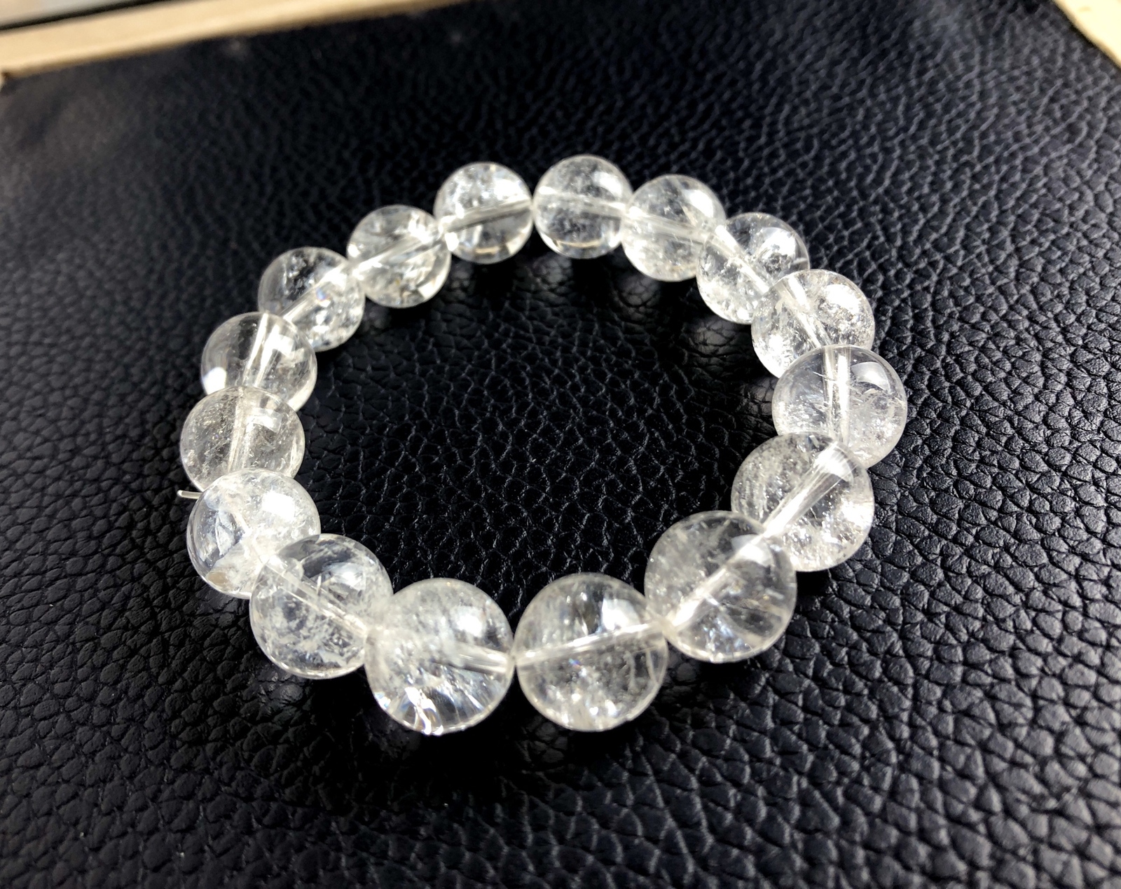 幸福に導く七色の虹/アイリスクォーツ・10ミリ/パワーストーンブレスレット 幸福へ導く七色虹入り 天然アイリスホワイト水晶 ブレスレット 8