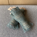 リネンの涼やかな指なし手袋