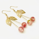 天然石 *さくらんぼ* 🍒　ワンコイン ピアス
