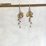 14kgf サファイア　夏の夜空ピアスorイヤリング