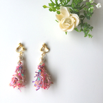 tassel earring - candy pink タッセルイヤリング - キャンディピンク