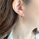 サージカルステンレス　ピアス　サージカルステンレスピアス　ユニセックス　フープピアス　フープ　小ぶり　シンプル　フォーマル　金属アレルギー　金属アレルギー対応　ゴールド　NAT-0564