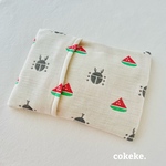 限定1点 ୨୧ アイスノンカバー  スイカ🍉 カブトムシ ふわふわ&やわらか６重ガーゼ 保冷枕用  ୨୧