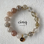 ◆ double face bracelet ◆ガーデンクォーツとルチルクォーツの天然石ブレスレット
