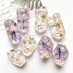 【送料無料】ハンドメイド　パーツセット　鉱石　レジンパーツ　アクセサリーパーツ　ドライフラワー