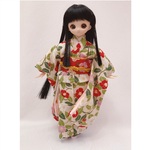 1/6ドール(22㎝ドール)　振袖セット　白地に椿