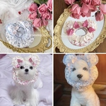 💐Princessdogdress💐ヘアーバンド　ヘアーフード　耳付き　犬　猫アンティーク