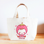 名入れ 名前入り ランチ キッズ トートバッグ（よちよちイチゴちゃん）