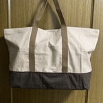 訳わり値引き中❗️帆布の大きなトート　ブラウン✖️ベージュ