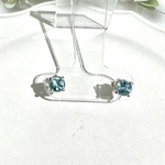 silver925 ブルージルコン　ピアス　5mm