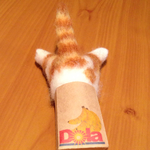 【New!】 猫・スポっ！とかわいい 袋にゃんこ 茶トラ白
