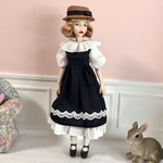 m055 ふんわりひらひらエプロンドレス風ワンピース