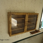 ［サイズオーダー可-vintageroots-31壁掛けコレクションケース〈オーダー家具 シェルフ キャビネット〉