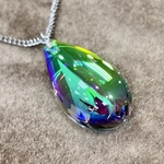 🌈ライトグリーンからパープル＆ライムグリーン雫ペンダント🌈