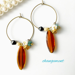 オリジナルヴィンテージ風フープピアス