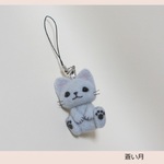 【再販リクエスト】ｎ様専用：グレー猫ちゃん（ストラップ）