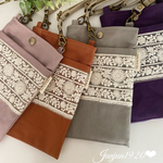 幅広インド刺繍リボンのスマホポシェット💐【ミニポシェット】