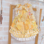 完成品のみです！ハロウィン🎃パーティドレスワンピース　ヘッドドレス　コサージュ2個付き　　うちの子記念日　犬服　犬ワンピース