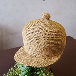 nobhaha様専用　キャスケット　ボッチ付きナチュラルベージュ　57㎝