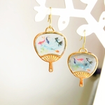 ✨再販2✨金魚のうちわピアス／イヤリング