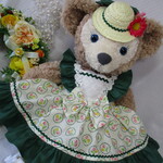 ＜Sale＞シェリーメイ（Sサイズ）コスチューム＊麦わら帽子＆フリルドレス＊夏ドレス＊グリーン＊着せ替えに