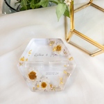 🎈金箔　花かんざし　ゴールド　ガラスケース　リングピロー