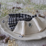 青い鳥刺繍のお洋服set